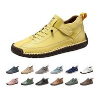 Scarpe da Ginnastica Donna Uomo Ortopediche in Pelle Comode Fondo Morbido Arch Support Scarpe da Camminare Fatte A Mano Plantar Fasciitis Traspirante Slip On Ortotico per Quotidiano Casual