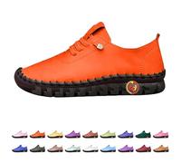 Scarpe da Ginnastica Donna Uomo Ortopediche in Pelle Comode Fondo Morbido Arch Support Scarpe da Camminare Fatte A Mano Plantar Fasciitis Traspirante Slip On Ortotico per Quotidiano Casual
