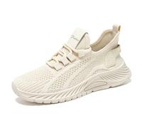 Scarpe da Ginnastica e Sportive Da Donna A Buon Mercato Slip on Leggero Scarpe Morbido Pizzo Suole Confortevoli Ete Da Corsa Atletica Scarpe Sneakers Palestra Tennis Walking, beige, 41 EU