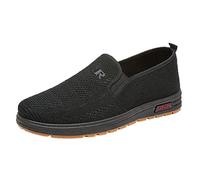 Scarpe da ginnastica Elevateshoes Scarpe con rialzo Slip on Slip on tinta unita Penny Scarpe in tela, scarpe per il tempo libero, scarpe da jogging, classiche per il fitness, traspiranti, Nero , 40 EU