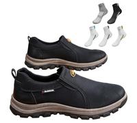 Scarpe da ginnastica extra larghe da uomo, comode, per camminate all'aperto, escursioni, scarpe ergonomiche per alleviare il dolore ai piedi, 01, 42 2/3 EU