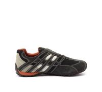 Geox Uomo Snake L, Sneakers Uomo, Grigio Dk Grey Off White, 47 EU