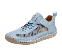 Scarpe da ginnastica in rete, casual, formali, di grandi dimensioni, comode, estive, traspiranti, antiscivolo, leggere, casual, per il tempo libero, scarpe da skateboard alla moda, blu cielo, 36 2/3