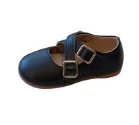 Scarpe da ginnastica indoor 29 scarpe Bowknot First Shoes Buckle Strap Toddler Soft Bottom Breathable Princess Shoes Scarpe da ragazza 34, Nero , 26.5 EU