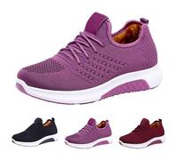 Scarpe da ginnastica invernali da donna, antiscivolo, per attività all'aria aperta, invernali, imbottite, per l'inverno, l'autunno, la caviglia, leggere, con lacci, morbide scarpe da ginnastica a