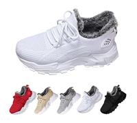 Scarpe da ginnastica invernali da donna, foderate in pelliccia, calde, leggere, casual, per passeggiate, lavoro, palestra, tennis, allenamento, corsa, addensare supporto termico per arco plantare