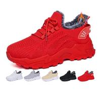 Scarpe da ginnastica invernali da donna, foderate in pile, stivali da neve | Scarpe da ginnastica foderate calde, leggere e antiscivolo, scarpe invernali casual, per interni ed esterni