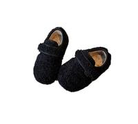 Scarpe da Ginnastica Invernali per Ragazze con Fodera Calda Morbida Antiscivolo per Tutti i Giorni e Scuola (Black, 3.5-4 Years)