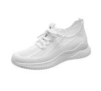 Scarpe da ginnastica larghe da donna, leggere, traspiranti, in rete, con lacci, antiscivolo, casual, da palestra, corsa, con supporto per arco plantare, sneaker ortopediche per guida e sport all'aria