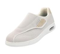 Scarpe da Ginnastica Leggere e Regolabili,Sandali gonfi per Piedi,Scarpe chirurgiche,Sandali Aperti Regolabili,con Punta Aperta artrite.Beige,48