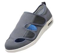 Scarpe da Ginnastica Leggere e Regolabili,Sandali gonfi per Piedi,Scarpe chirurgiche,Sandali Aperti Regolabili,con Punta Aperta artrite.Grey,43