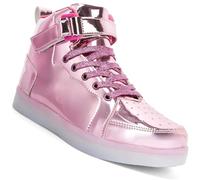 Scarpe da Ginnastica Luminose con Luci per Bambino per Adulti Scarpe da Ragazzi Ragazze Ricarica USB LED Illuminati Scarpe Lampeggianti Alte Xmas (B-Pink,34)