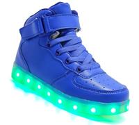Scarpe da Ginnastica Luminose con Luci per Bambino per Adulti Scarpe da Ragazzi Ragazze Ricarica USB LED Illuminati Scarpe Lampeggianti Alte Xmas (C-Blue,39)