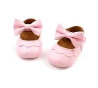 Scarpe da Ginnastica morbide per Bambine con Elegante Design a Fiocco comode e Leggere per i Primi Passi dei più Piccoli (12-18 Months)