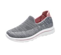 Scarpe da ginnastica ortopediche a punta larga da donna, senza lacci, con supporto per arco plantare, scarpe da passeggio, traspiranti, leggere, da corsa, lavoro, escursionismo, allenamento, Cenere