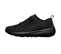 Scarpe da ginnastica ortopediche da donna, scarpe da corsa da donna, leggere, traspiranti, in rete, per atletica, corsa, antiscivolo, casual, palestra, tennis, jogging, Nero , 36 EU