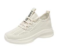 Scarpe da ginnastica ortopediche da donna, sportive, da camminata, antiscivolo, per fitness, traspiranti, alla moda, casual, palestra, jogging, Beige, 38 EU