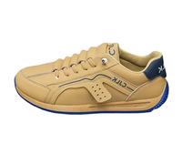 Scarpe da ginnastica ortopediche da uomo, comode, antiscivolo, in pelle, impermeabili, con supporto, per il tempo libero, leggere, per attività all'aperto, passeggiate, corsa su strada, giallo., 42 EU