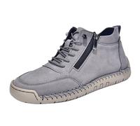 Scarpe da ginnastica ortopediche da uomo con lacci e supporto per arco plantare, stivali in pelle con cerniera laterale, unisex, vestibilità larga, scarpe alte di grandi dimensioni, scarpe da trekking