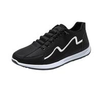 Scarpe da ginnastica ortopediche da uomo con lacci in pelle con supporto per arco plantare con cerniera laterale, unisex, vestibilità larga, scarpe da ginnastica piatte di grandi dimensioni, casual