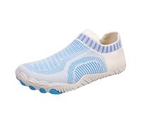 Scarpe da ginnastica ortopediche da uomo, scarpe sportive da uomo, antiscivolo, con interferenze, con tracciamento dell'acqua, per spiaggia, nuoto, tomaia in tessuto a mosca, anti-taglio, Blu, 39 EU