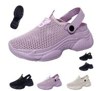 Scarpe da ginnastica ortopediche traspiranti e antiscivolo, sandali ortopedici slip-on leggeri con piattaforma antiscivolo pantofole suola morbida, Viola, 44 EU