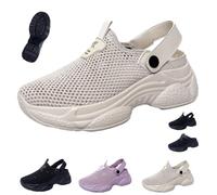 Scarpe da ginnastica ortopediche traspiranti e antiscivolo, sandali ortopedici slip-on leggeri con piattaforma antiscivolo pantofole suola morbida, Beige, 44 EU