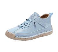 Scarpe da ginnastica ortopediche unisex fatte a mano, eleganti stivaletti con elastico regolabile, comode scarpe Beck antiscivolo, per attività all'aria aperta, tutti i giorni, Stile Q02 Blu, 43.5 EU
