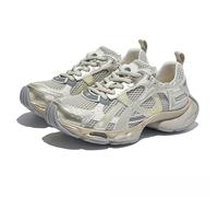 Scarpe da Ginnastica Oxford da Donna alla Moda - Sneakers Casual con Lacci, Leggere, Primaverili e Autunnali, Super morbide, con Colori Coordinati, Scarpe Basse Versatili,Gold-38