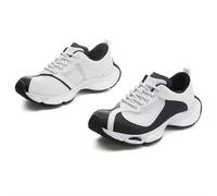 Scarpe da Ginnastica Oxford retrò da Donna alla Moda - Sneakers Casual con Lacci, Leggere, Traspiranti, Primavera-Autunno, con Tendenza Abbinata ai Colori, Scarpe Basse Versatili,Black-35
