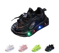 Scarpe da ginnastica per bambini con glitter scintillanti in gomma morbida in pizzo scarpe da passeggio per ragazzi ragazze all'aperto corsa caviglia scarpe leggere antiscivolo comode scarpe leggere