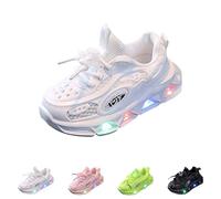 Scarpe da ginnastica per bambini con glitter scintillanti in gomma morbida in pizzo scarpe da passeggio per ragazzi ragazze all'aperto corsa caviglia scarpe leggere antiscivolo comode scarpe leggere