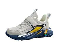 Scarpe da ginnastica per bambini e ragazzo: scarpe sportive traspiranti, leggere, antiscivolo, comode, da basket, comode da camminare, classiche, beige., 28 EU