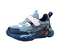 Scarpe da ginnastica per bambini, ragazzo: scarpe da corsa, traspiranti, leggere, antiscivolo, comode, da basket, comode da camminare, classiche, Blu scuro, 39 EU