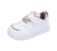 Scarpe da ginnastica per bambini: scarpe da ginnastica da allenatore, scarpe piatte Breeze, leggere, traspiranti, antiscivolo, per il tempo libero, per le ragazze, per adulti e bambini, cachi, 25 EU