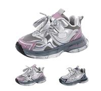 Scarpe da ginnastica per bambini, scarpe da ginnastica per bambini, traspiranti, leggere, per il fitness, per il tempo libero, per il jogging, per la casa, Blu, 32 EU