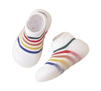 Scarpe da ginnastica per bambini, suola in gomma morbida antiscivolo, traspiranti, con elastico in vita, scarpe da corsa leggere per la fase di gattonamento, primi passi, ideali come pantofole o