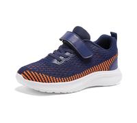 Scarpe da ginnastica per ragazze, scarpe sportive per bambini, leggere, traspiranti, in rete, per attività all'aria aperta, in , antiscivolo, per bambini, per il tempo libero, da jogging, F01 blu