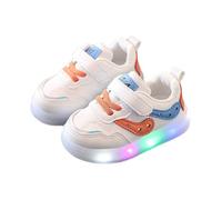 Scarpe da ginnastica per ragazzi con chiusura a tocco, in tela, colore bianco, con suola morbida, stile casual da passeggio, 1 6 anni, scarpe sportive Plimsolls Gym, Blu, 19 UK