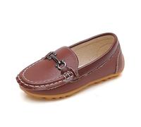 Scarpe da Ginnastica per Ragazzi con Suola Flessibile e Design Traspirante Ideali per attività Scolastiche e Tempo Libero Quotidiano Comfort garantito (Brown-1, 6-7 Years)