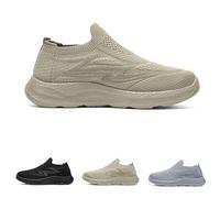 Scarpe da Ginnastica Slip-on da Uomo Senza Lacci - Comode Scarpe da Ginnastica A Mani Libere in Rete - Scarpe for Il Tempo Libero Leggere E Traspiranti(Brown,43 EU)