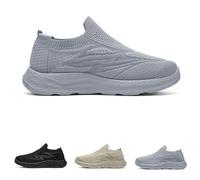 Scarpe da Ginnastica Slip-on da Uomo Senza Lacci - Comode Scarpe da Ginnastica A Mani Libere in Rete - Scarpe for Il Tempo Libero Leggere E Traspiranti(Gray,44 EU)