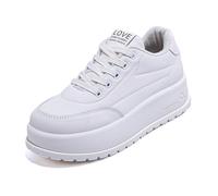 Scarpe da ginnastica spesse per donne e ragazze, con plateau da 3,8 cm, con supporto per arco plantare, leggere e comode per viaggi e regali, Cammello, 4