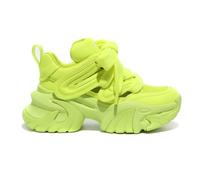 Scarpe da ginnastica spesse per donne e ragazze con suola spessa 6,1 cm, comode e leggere, Mesh & Cut-outs_giallo, 39 EU