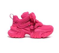 Scarpe da ginnastica spesse per donne e ragazze con suola spessa 6,1 cm, comode e leggere, Mesh & Cut-outs_rosa rosso, 37.5 EU