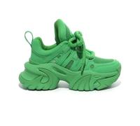 Scarpe da ginnastica spesse per donne e ragazze con suola spessa 6,1 cm, comode e leggere, Mesh_green, 37.5 EU