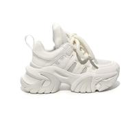 Scarpe da ginnastica spesse per donne e ragazze con suola spessa 6,1 cm, comode e leggere, Mesh_white, 39 EU