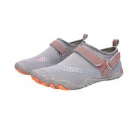 Scarpe da Ginnastica Sportive da Donna, comode e Leggere, per Camminare, per la Spiaggia, al Chiuso, Sport Acquatici, con Chiusura a Strappo e Design con Tacco Piatto. (Grey, 42)