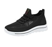 Scarpe da ginnastica traspiranti da donna con supporto per arco plantare comodo cuscino ampio Toe Box scarpe da jogging in piedi lavoro palestra trainer estate leggera scarpa ortopedica, Nero , 40.5