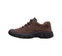 Scarpe da golf da uomo, con lacci, ortopediche, senza lacci, larghe, con plateau, in pelle, alla caviglia, casual, di grandi dimensioni, scarpe da trekking all'aperto, mocassini bassi, Marrone, 37.5